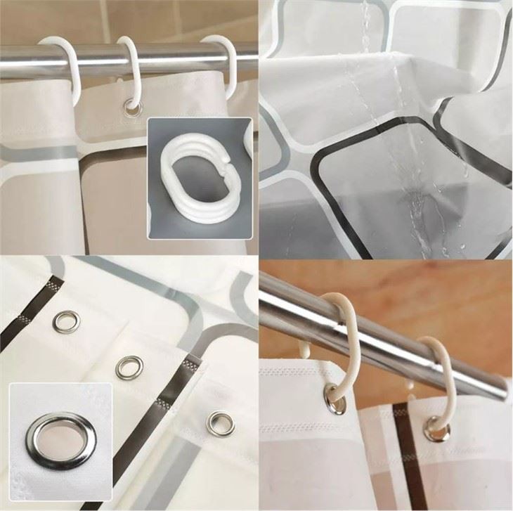 Plastic PEVA Shower Curtain