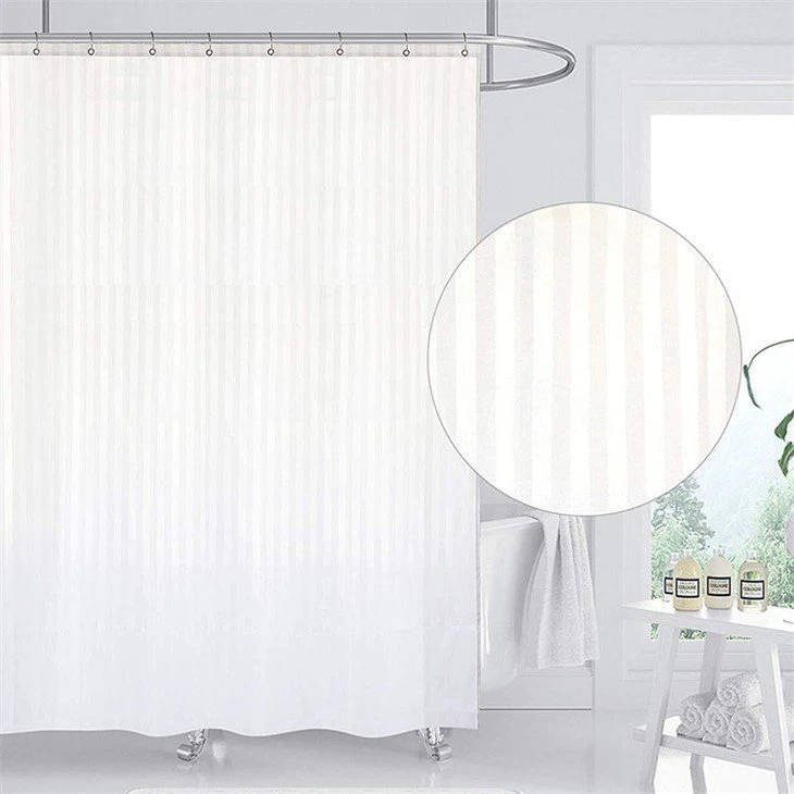 striped polyester shower curtain