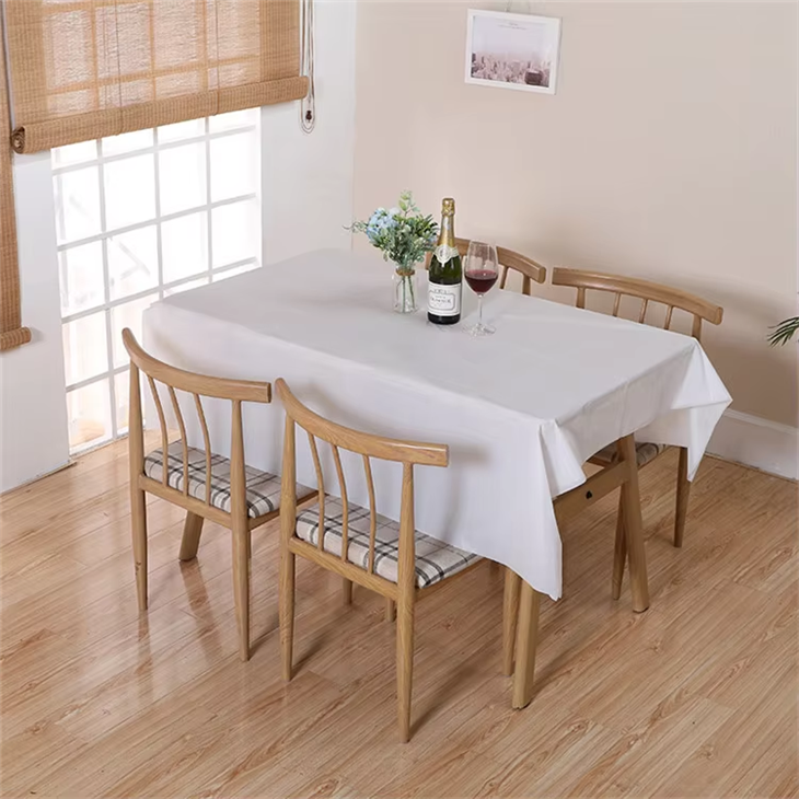Plain Color Plastic Table Cloth Waterproof Disposable Table Cover For Kitchen Picnic