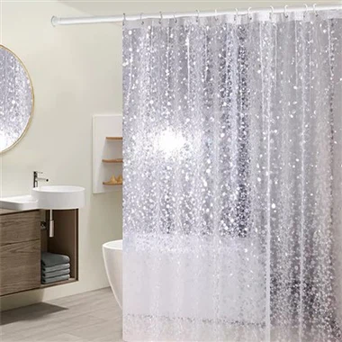 আধুনিক কোবলেস্টোন স্নানের পর্দা মিলডিউ-প্রুফ ওয়াশযোগ্য শাওয়ার কার্টেন 12 হুক সহ